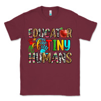Burgundy educator of tiny humans Classic Tee - Zillion Design Studio