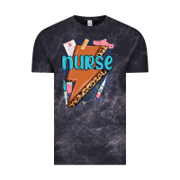 Cloud Black nurse lightning bolt Vintage Tee - MaliasSmallBusiness