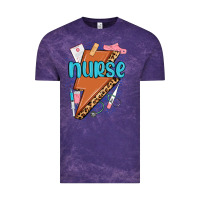 Cloud Purple nurse lightning bolt Vintage Tee - MaliasSmallBusiness