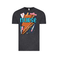 Vintage Black nurse lightning bolt Vintage Tee - MaliasSmallBusiness