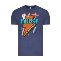 Vintage Denim nurse lightning bolt Vintage Tee - MaliasSmallBusiness