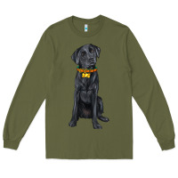 Army Green labrador retriever with overflow Long Sleeve Tee - texasbilliewilder