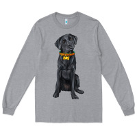 Heather Grey labrador retriever with overflow Long Sleeve Tee - texasbilliewilder