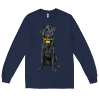 Navy labrador retriever with overflow Long Sleeve Tee - texasbilliewilder