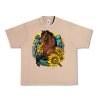Burro western horse with horseshoe Urban Heavy Tee - texasbilliewilder