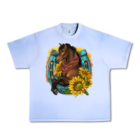 Grape Ice western horse with horseshoe Urban Heavy Tee - texasbilliewilder