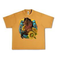 Peanut Butter western horse with horseshoe Urban Heavy Tee - texasbilliewilder