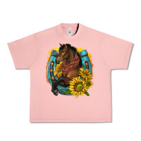 Salmon western horse with horseshoe Urban Heavy Tee - texasbilliewilder