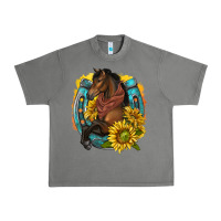 Tornado western horse with horseshoe Urban Heavy Tee - texasbilliewilder