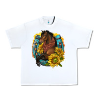 White western horse with horseshoe Urban Heavy Tee - texasbilliewilder