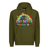 Army Green childcare life Premium Hoodie - MaliasSmallBusiness