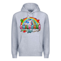 Heather Grey childcare life Premium Hoodie - MaliasSmallBusiness