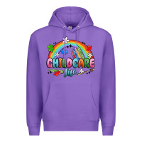 Purple childcare life Premium Hoodie - MaliasSmallBusiness