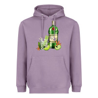 Lavender gin tonic bottle and cocktail Heavyweight Hoodie - AdoDesignShop