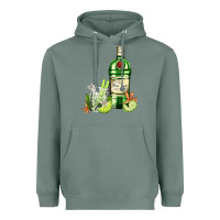 Sage gin tonic bottle and cocktail Heavyweight Hoodie - AdoDesignShop