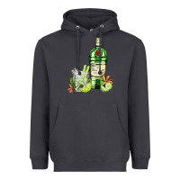 Smoke gin tonic bottle and cocktail Heavyweight Hoodie - AdoDesignShop