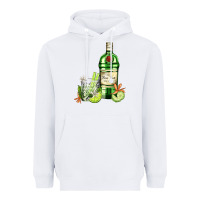 White gin tonic bottle and cocktail Heavyweight Hoodie - AdoDesignShop