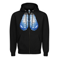 Black blue cleats fa element Zipper Hoodie - FaDigitalArtStudio