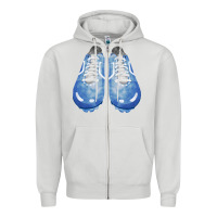 Dove Grey blue cleats fa element Zipper Hoodie - FaDigitalArtStudio