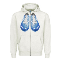 Oatmeal Heather blue cleats fa element Zipper Hoodie - FaDigitalArtStudio