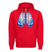Red blue cleats fa element Zipper Hoodie - FaDigitalArtStudio