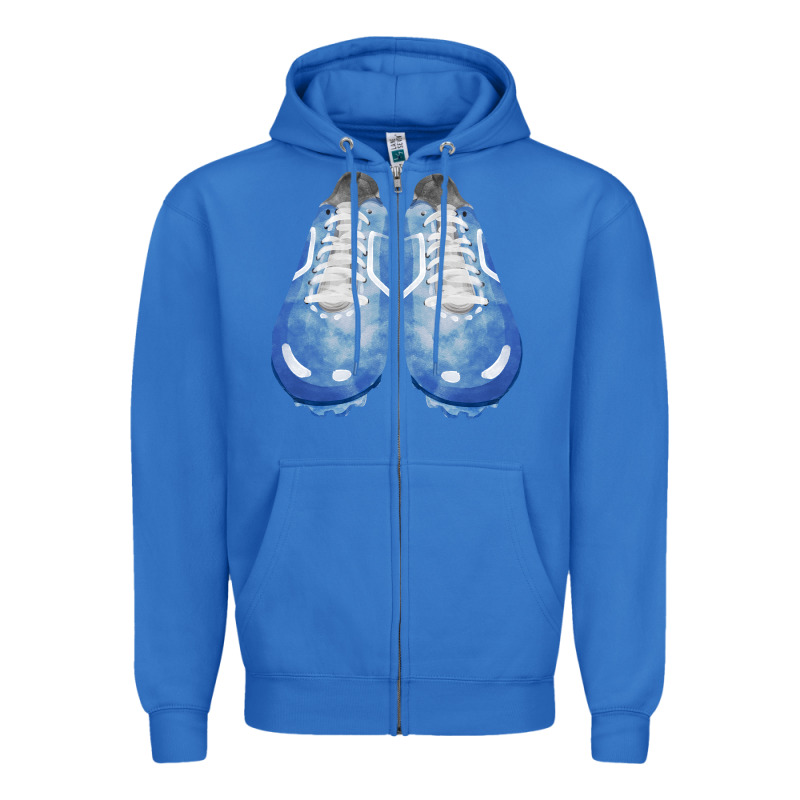 Blue Cleats Fa Element Zipper Hoodie by FaDigitalArtStudio | Teevron