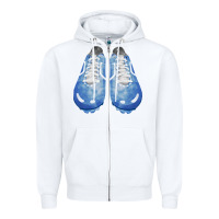 White blue cleats fa element Zipper Hoodie - FaDigitalArtStudio