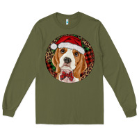 Army Green beagle christmas ornament Long Sleeve Tee - RanaPortraitStore