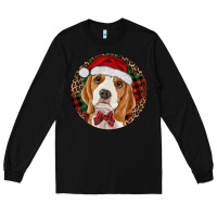 Black beagle christmas ornament Long Sleeve Tee - RanaPortraitStore