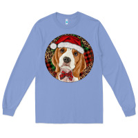 Colony Blue beagle christmas ornament Long Sleeve Tee - RanaPortraitStore