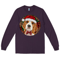 Plum beagle christmas ornament Long Sleeve Tee - RanaPortraitStore