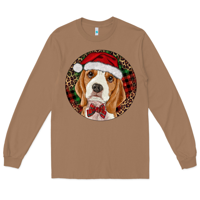 Beagle Christmas Ornament Long Sleeve Tee by RanaPortraitStore | Teevron