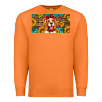 Carrot beagle with sunflowers license plate Premium Sweatshirt - Artiststas