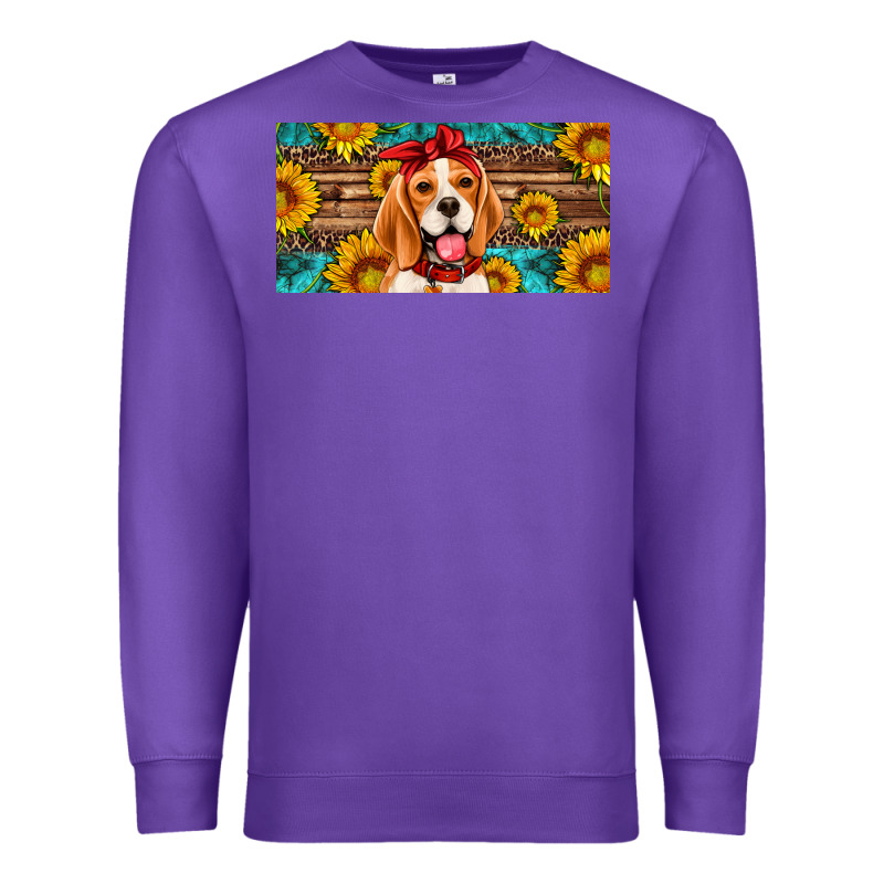 Beagle With Sunflowers License Plate Premium Sweatshirt by Artiststas | Teevron
