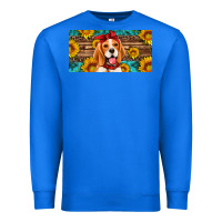 True Royal beagle with sunflowers license plate Premium Sweatshirt - Artiststas