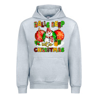 Heather Grey Balls Deep Into Christmas Urban Hoodie - MaliasSmallBusiness