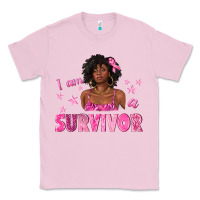 Bubblegum Pink I Am a Survivor Breast Cancer with Afro Woman Classic Tee - texasbilliewilder