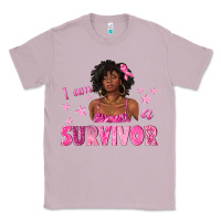 Lilac I Am a Survivor Breast Cancer with Afro Woman Classic Tee - texasbilliewilder