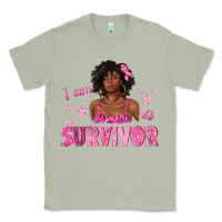 Matcha I Am a Survivor Breast Cancer with Afro Woman Classic Tee - texasbilliewilder