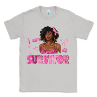 Moon Dust I Am a Survivor Breast Cancer with Afro Woman Classic Tee - texasbilliewilder