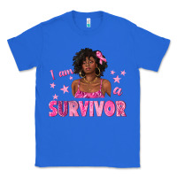 True Royal I Am a Survivor Breast Cancer with Afro Woman Classic Tee - texasbilliewilder