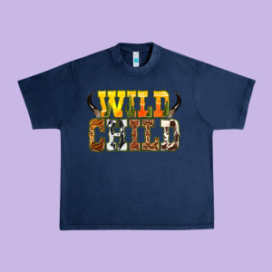 Western Wild Child Urban Heavy Tee Designed By Texasbilliewilder