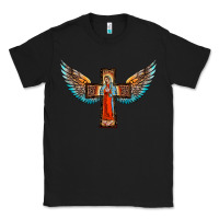Black our lady of guadalupe cross with wings Classic Tee - BarkalooDesign