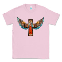 Bubblegum Pink our lady of guadalupe cross with wings Classic Tee - BarkalooDesign