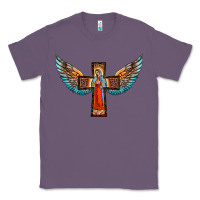 Lavender our lady of guadalupe cross with wings Classic Tee - BarkalooDesign