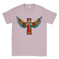 Lilac our lady of guadalupe cross with wings Classic Tee - BarkalooDesign