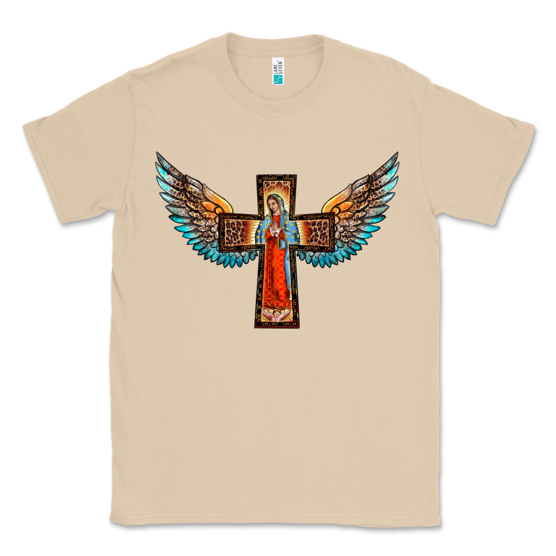 Our Lady Of Guadalupe Cross With Wings Classic Tee by BarkalooDesign | Teevron