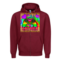 Burgundy gaymer mousepad Zipper Hoodie - HRA Design Shop