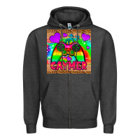 Charcoal Heather gaymer mousepad Zipper Hoodie - HRA Design Shop