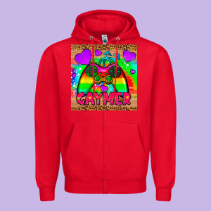Gaymer Mousepad Zipper Hoodie Designed By Hra Design Shop